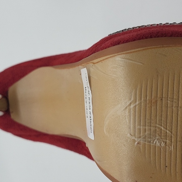 1507- San Francisco 49ers Cuce Shoes Women's Crusader High Heel Scarlet NWT - Picture 10 of 15